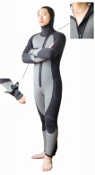 7mm Men's one-piece fullsuit with hood